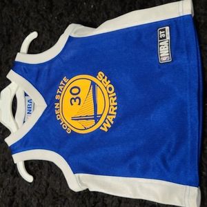 3T  Golden State Warriors Stephen Curry Blue, White, and Gold Jersey